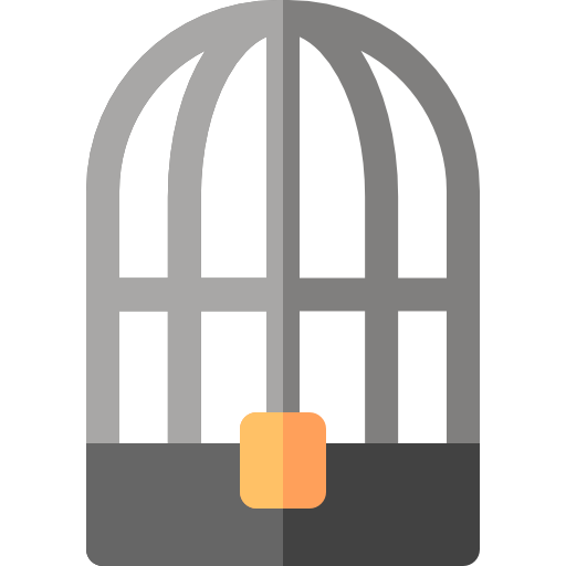 cage à oiseaux Basic Rounded Flat Icône