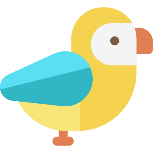 oiseau Basic Rounded Flat Icône