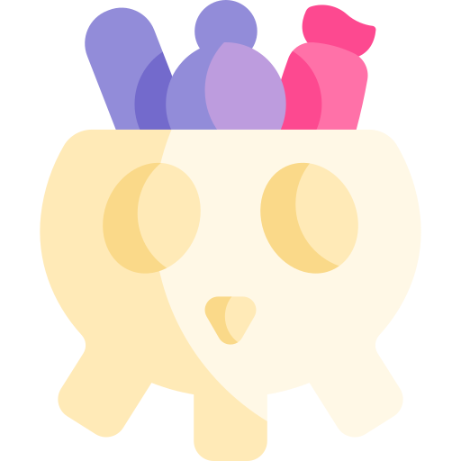 Skull Kawaii Flat icon