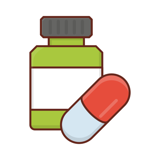 frasco de pastillas Generic Outline Color icono