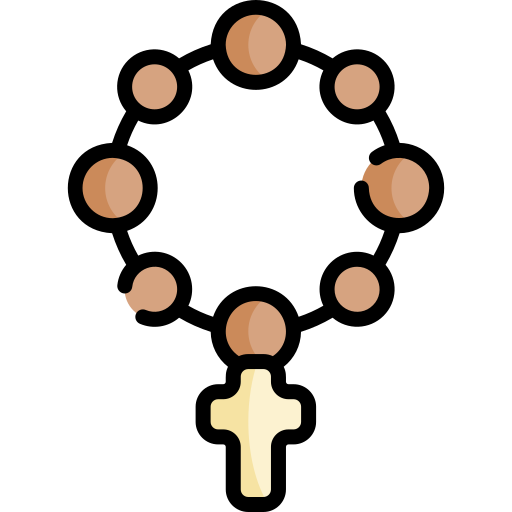 Rosary Kawaii Lineal color icon