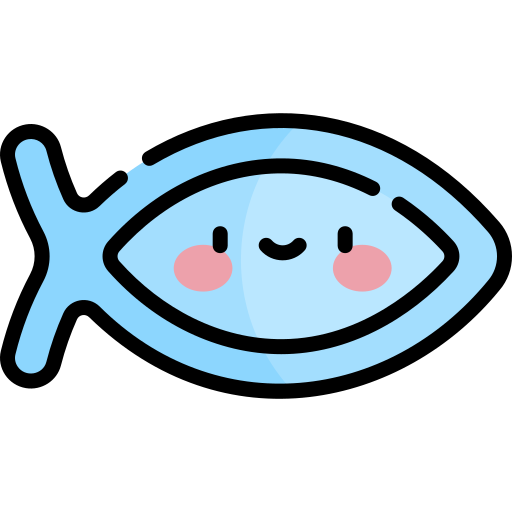ichthys Kawaii Lineal color Icône
