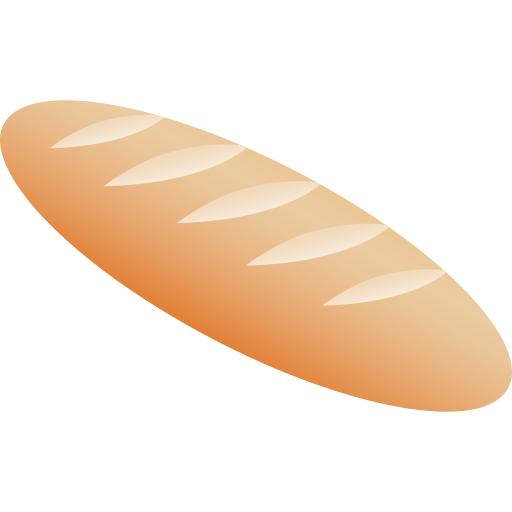 Baguette Gradient Isometric Gradient icon