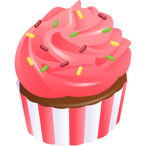 cupcake Gradient Isometric Gradient icon