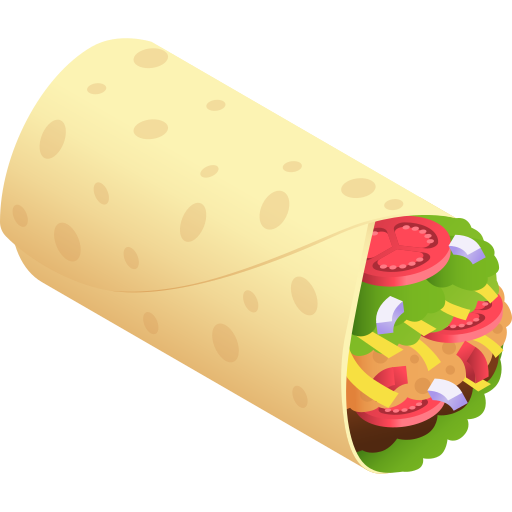 Burrito Gradient Isometric Gradient icon
