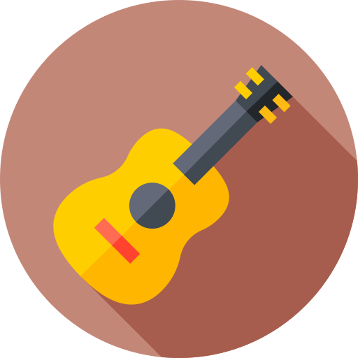 guitarra clasica Flat Circular Flat icono