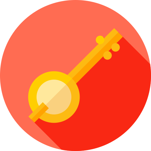 Banjo Flat Circular Flat icon