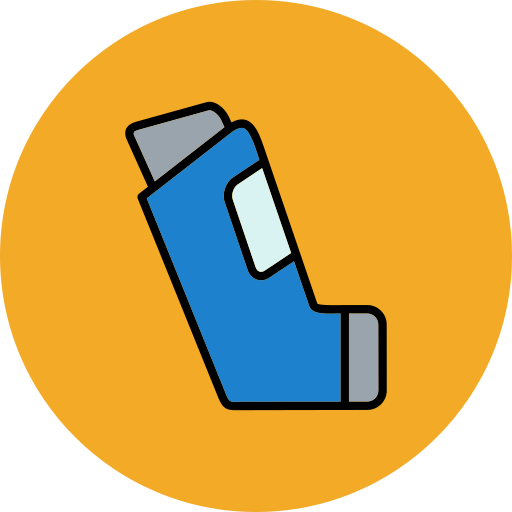 asthma Generic Outline Color icon
