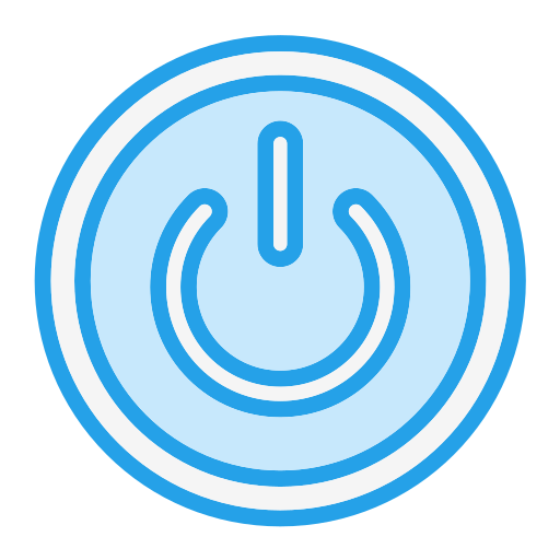 botón de encendido Generic Blue icono