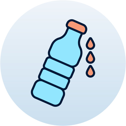 bottiglia d'acqua Generic Outline Color icona