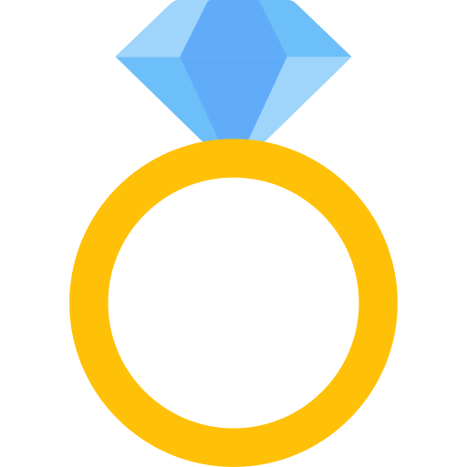 anel de diamante Generic Flat Ícone