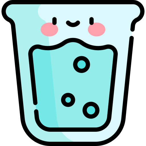 コップ1杯の水 Kawaii Lineal color icon