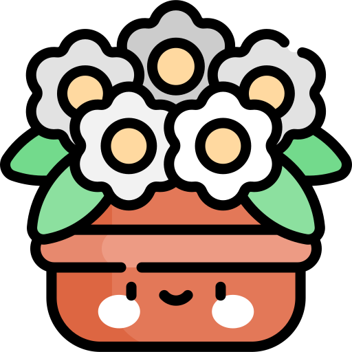flores Kawaii Lineal color icono