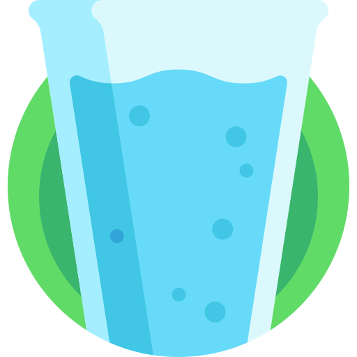 bicchiere d'acqua Detailed Flat Circular Flat icona