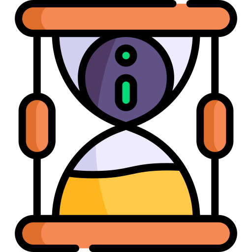zandloper Kawaii Lineal color icoon