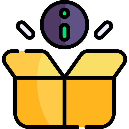 caja Kawaii Lineal color icono