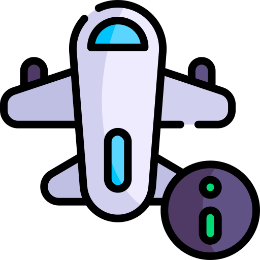 Flight information Kawaii Lineal color icon