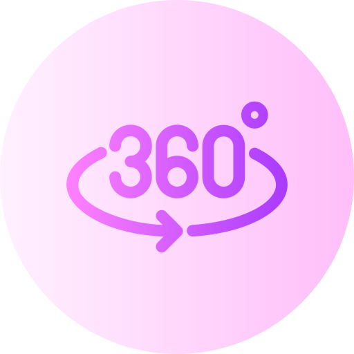 360 градусов Generic Flat Gradient иконка