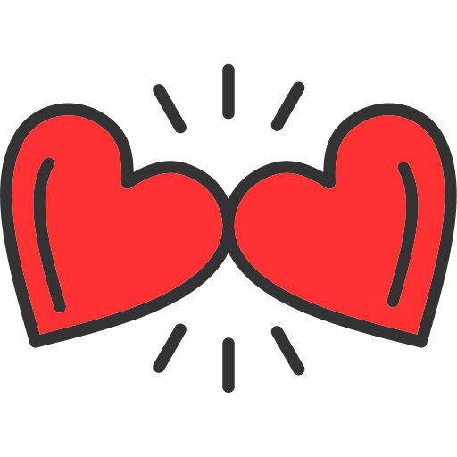 Hearts Generic Outline Color icon