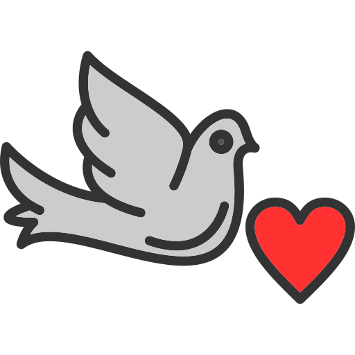 鳩 Generic Outline Color icon