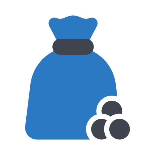 Coin stack Generic Blue icon