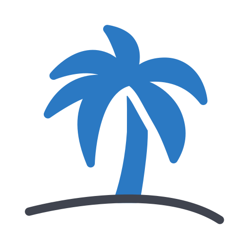 Palm tree Generic Blue icon