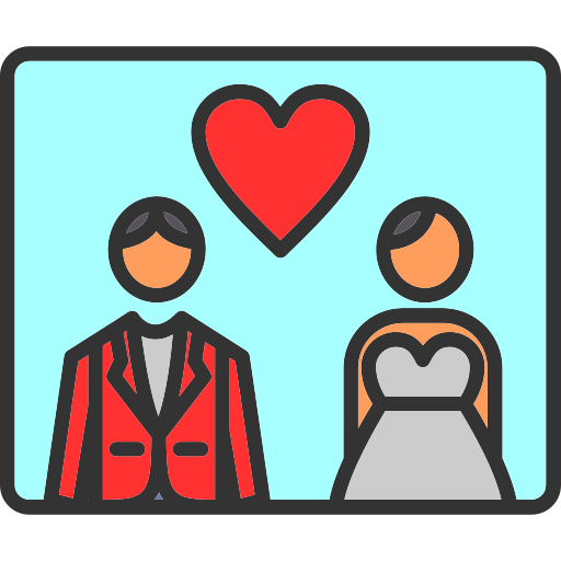 結婚式の写真 Generic Outline Color icon