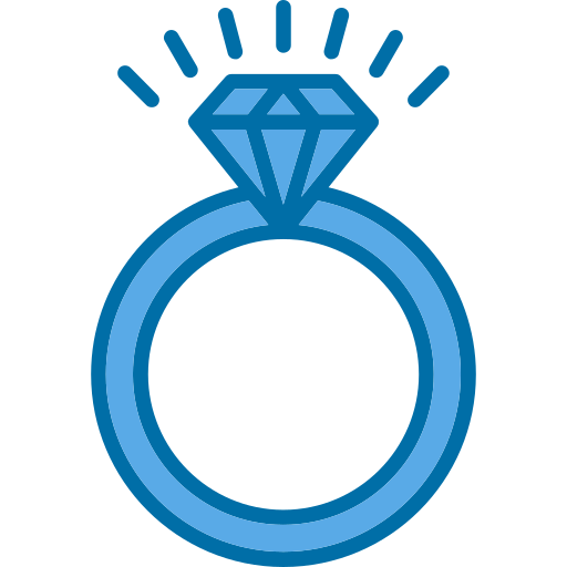 결혼 반지 Generic Blue icon