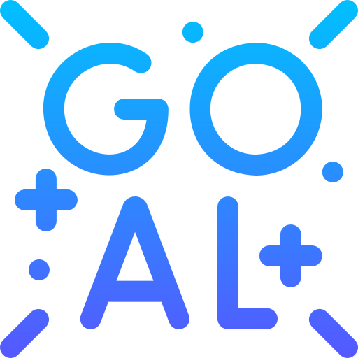 Goal Basic Gradient Lineal color icon