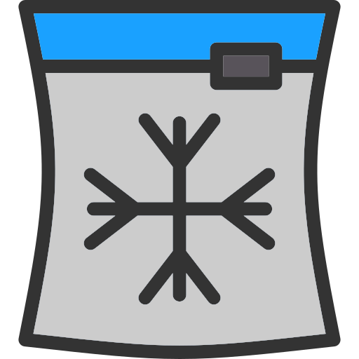 Bolsa de hielo Generic Outline Color icono