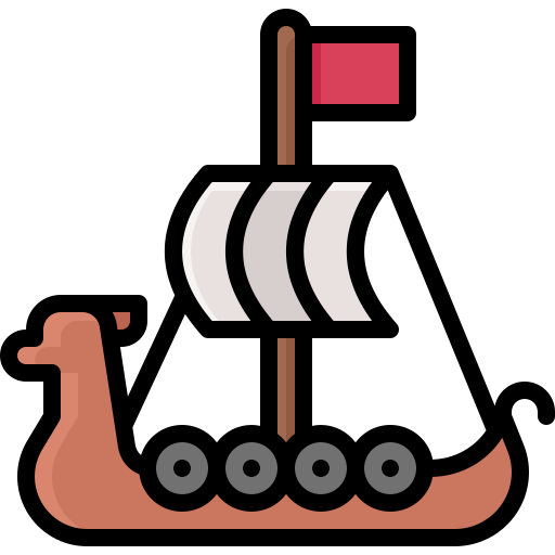 Viking ship  Generic Outline Color icon