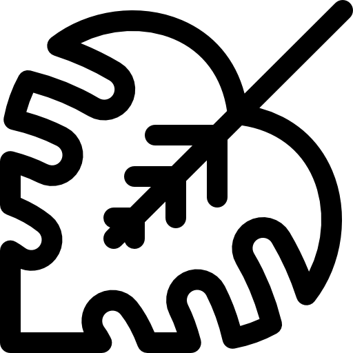 foglia di monstera Basic Rounded Lineal icona