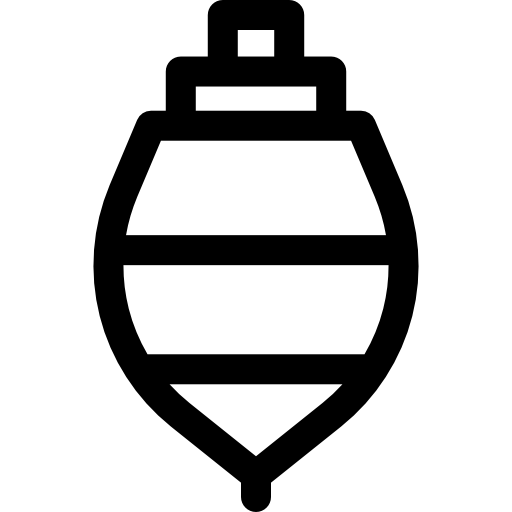 peonza Basic Rounded Lineal icono
