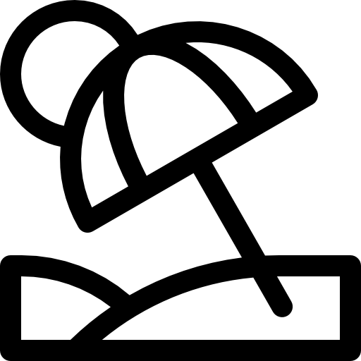 휴가 Basic Rounded Lineal icon