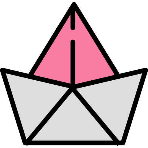 barco de papel Darius Dan Lineal Color icono