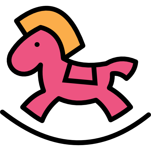 koń na biegunach Darius Dan Lineal Color ikona