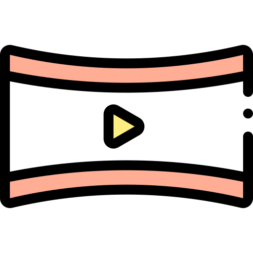 비디오 Detailed Rounded Lineal color icon