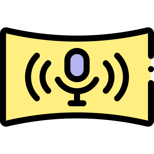 Voice Control Detailed Rounded Lineal color icon