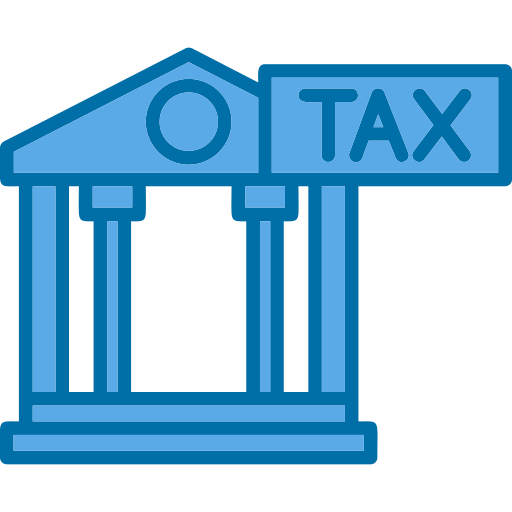 repartição de impostos Generic Blue Ícone