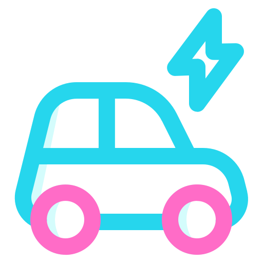 Electric Car Generic Outline Color icon