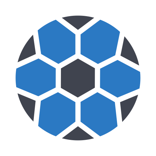 Soccer ball Generic Blue icon