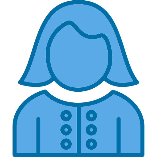 geschäftsfrau Generic Blue icon