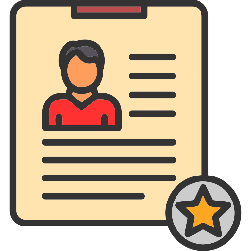 Resume and cv Generic Outline Color icon
