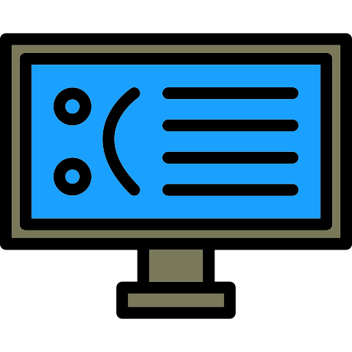 blauw scherm Generic Outline Color icoon