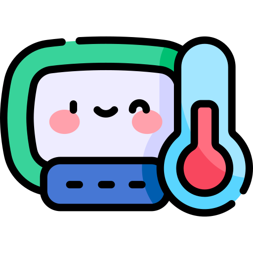 thermostat Kawaii Lineal color icon