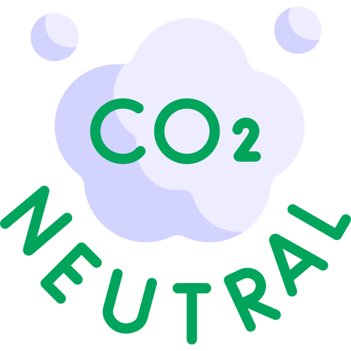 neutralny pod względem emisji dwutlenku węgla Kawaii Flat ikona