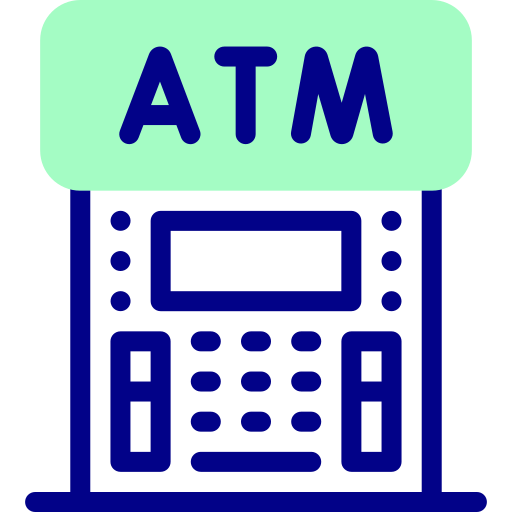 bankomat Detailed Mixed Lineal color ikona