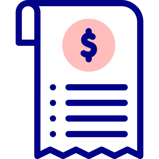 Invoice Detailed Mixed Lineal color icon