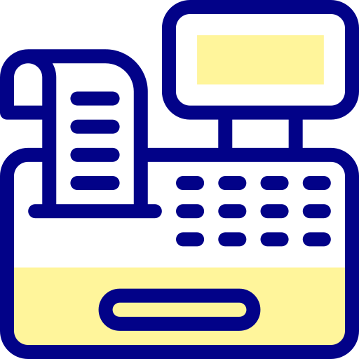 Cash register Detailed Mixed Lineal color icon