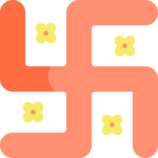 Swastika Kawaii Flat icon